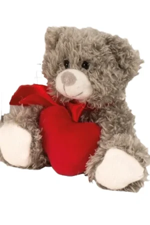 Premium Melodesign knuffelbeer - grijs - 12 cm - pluche cadeau