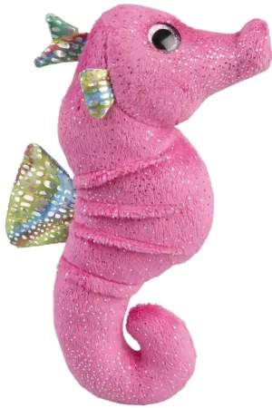 Voordeelprijs Pluche zeepaardje knuffel - glitter - 18 cm