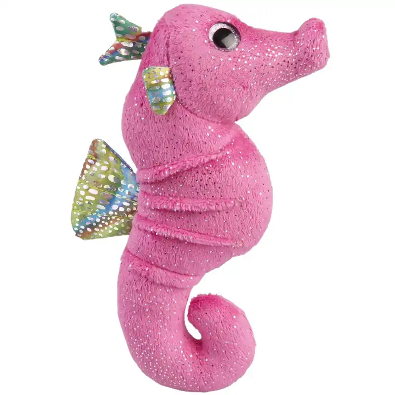 Voordeelprijs Pluche zeepaardje knuffel - glitter - 18 cm