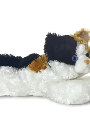 Aurora pluche kat - wit - 20 cm - knuffeldier Populair