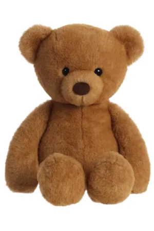 Aurora teddybeer knuffel - bruin - pluche - 42 cm - dierenknuffel Hoge Kwaliteit