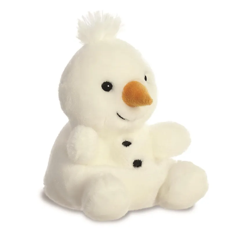 Direct Verzonden Aurora sneeuwpop knuffel - wit - 13 cm - pluche