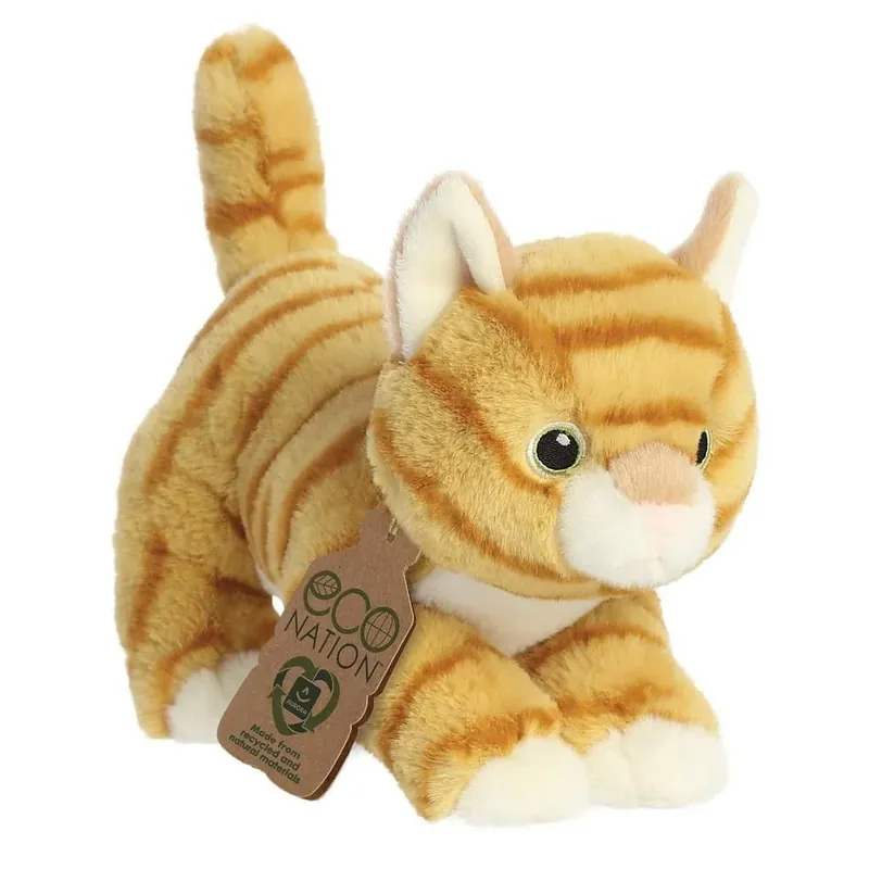Voordeelprijs Lapjes kat knuffel - pluche - oranje - 21 cm - cadeau
