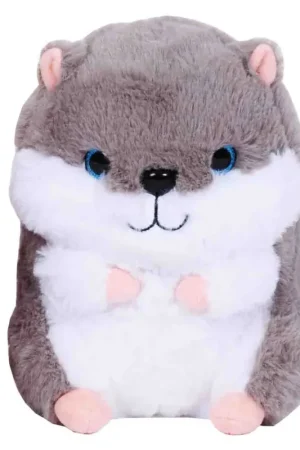 Grijze hamster knuffel - pluche - 19 cm - dierenknuffel Meest Verkocht