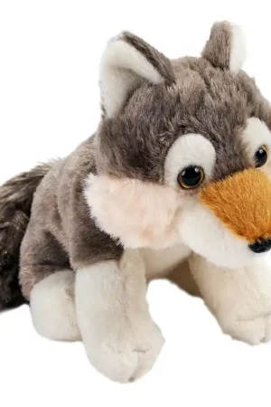 Wild Republic wolf knuffel - pluche - 13 cm - eco lijn Lage Kosten