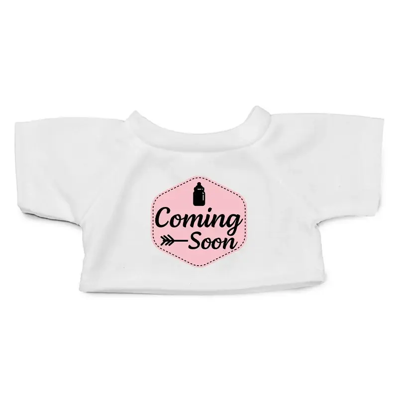 Clothies knuffelkleding - wit roze T-shirt - maat M Aanbieding