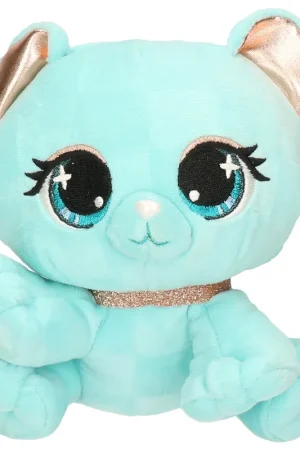 P-Lushes Pets kat/poes - pluche knuffel - aqua blauw - 15 cm Nieuw