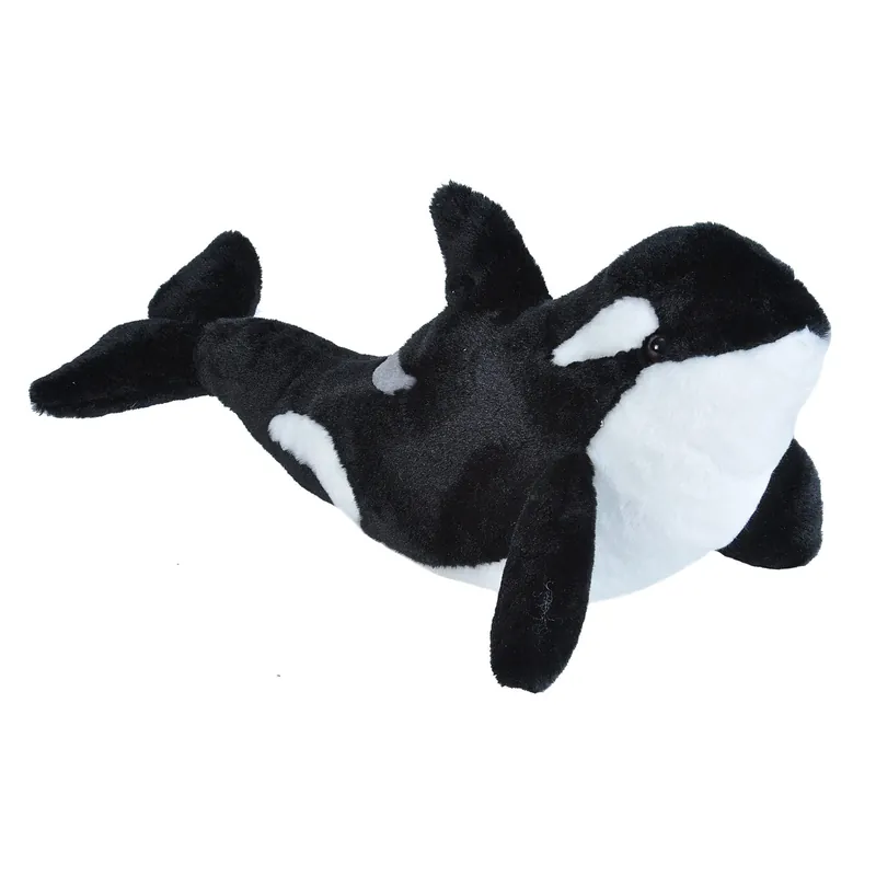 Favoriet Wild Republic orka knuffel - pluche - 30 cm - zwart/wit
