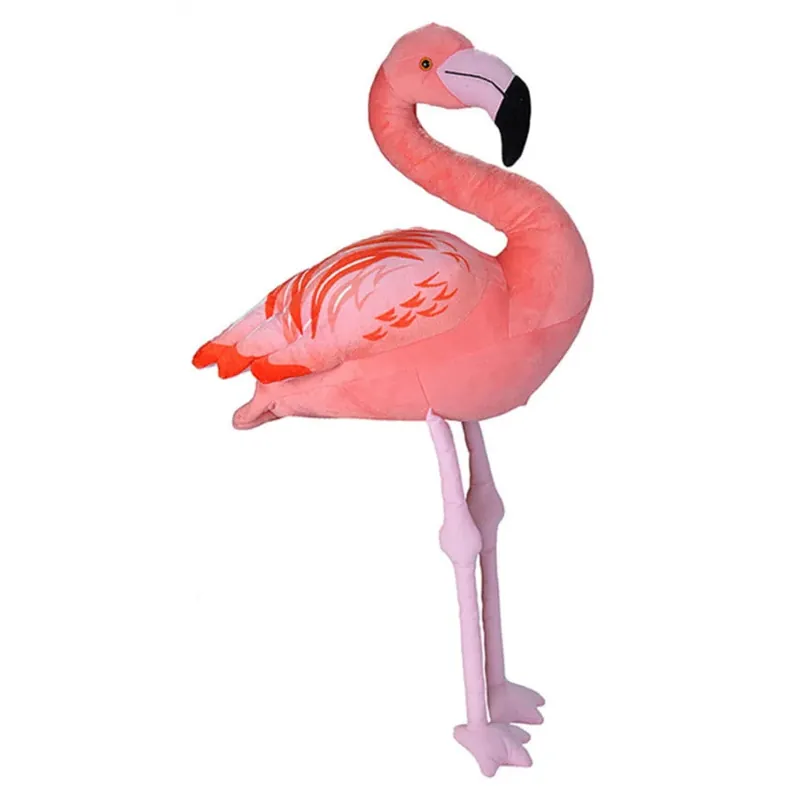 Veilige Betaling Wild Republic flamingo knuffel - pluche - roze - 76 cm - tropische vogel
