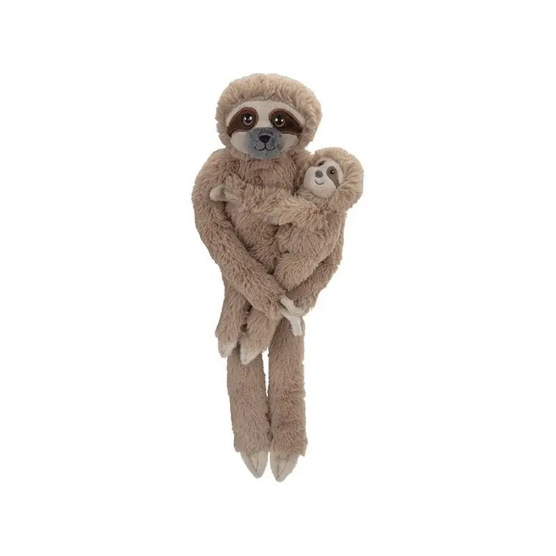 Seizoensaanbieding Nature Planet luiaard knuffel - pluche - hangend - 48 cm