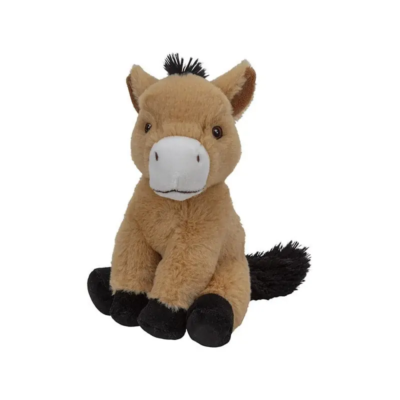 Nature Planet paard knuffel - pluche - lichtbruin - 23 cm Goedkoop