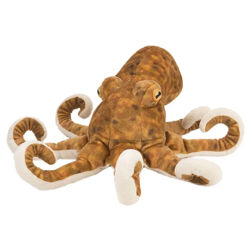 Speciale Aanbieding Wild Republic octopus knuffel - pluche - 30 cm - bruin - zeedier