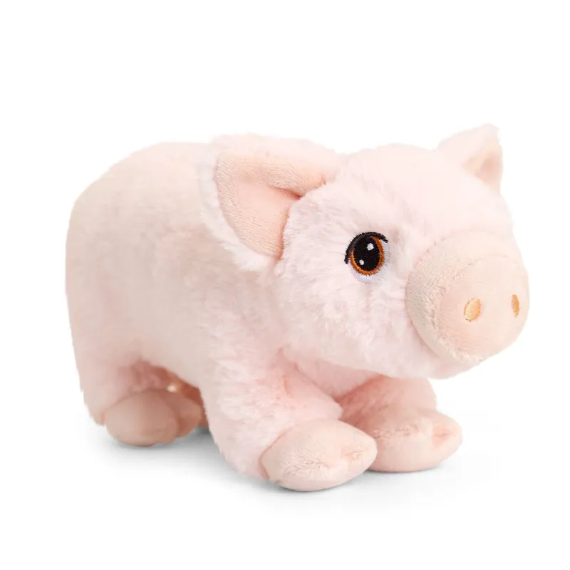 Laatste Versie Keel Toys varken knuffel - pluche - roze - 18 cm - biggetje