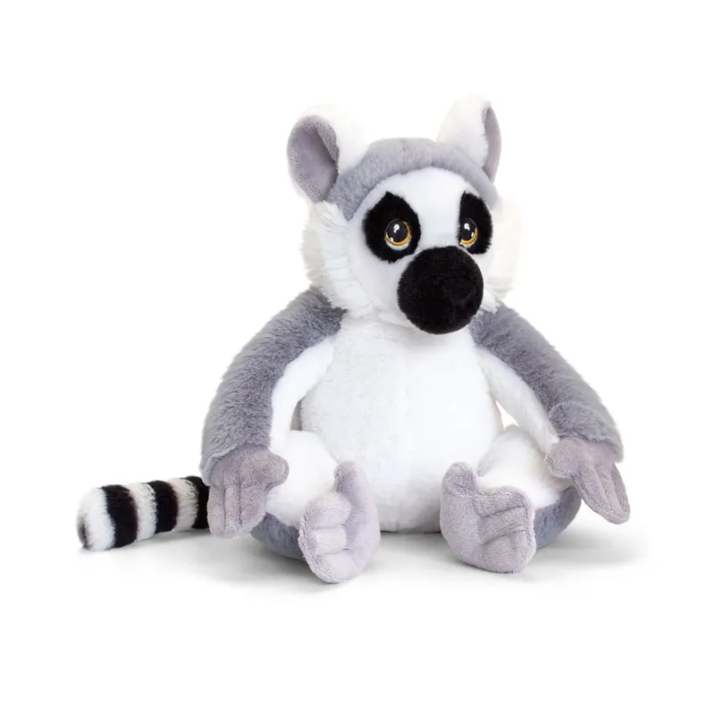 Keel Toys maki aap knuffel - pluche - 25 cm - grijs - apen speelgoed Premium