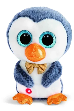 Nici Pinguin Sniffy - pluche knuffel - wit/blauw - 15 cm Veilige Betaling