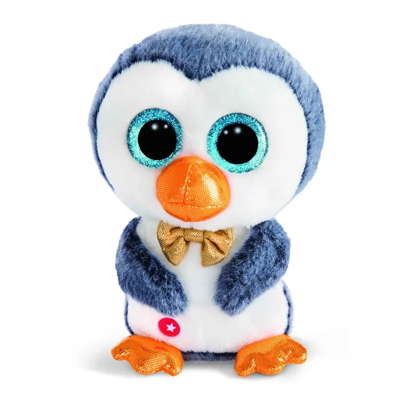 Nici Pinguin Sniffy - pluche knuffel - wit/blauw - 15 cm Veilige Betaling