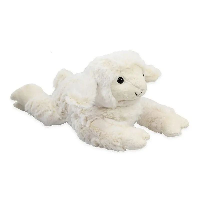 Finale Uitverkoop Inware lammetje knuffel - pluche - wit - liggend - 22 cm