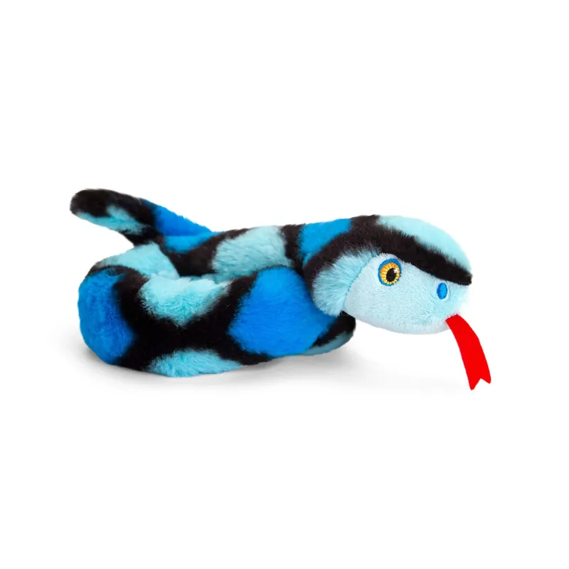 Betrouwbaar Pluche slang knuffel - blauw - 65 cm - reptiel