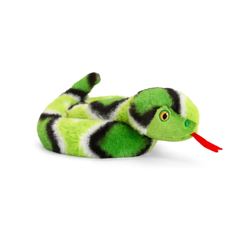 Beste Prijs Pluche slang knuffel - groen - 65 cm - opgerold - reptiel