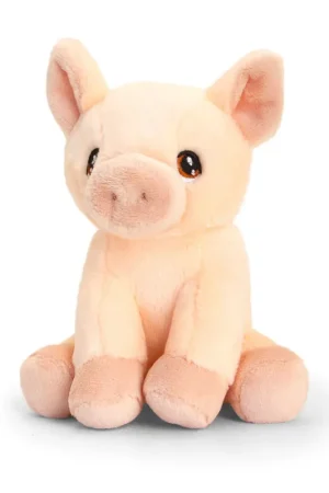 Varken knuffel - pluche - 12 cm - roze - boerderij - biggetje Tijdelijk Beschikbaar