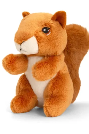 Pluche rode eekhoorn knuffel - 12 cm - zacht dier Korting