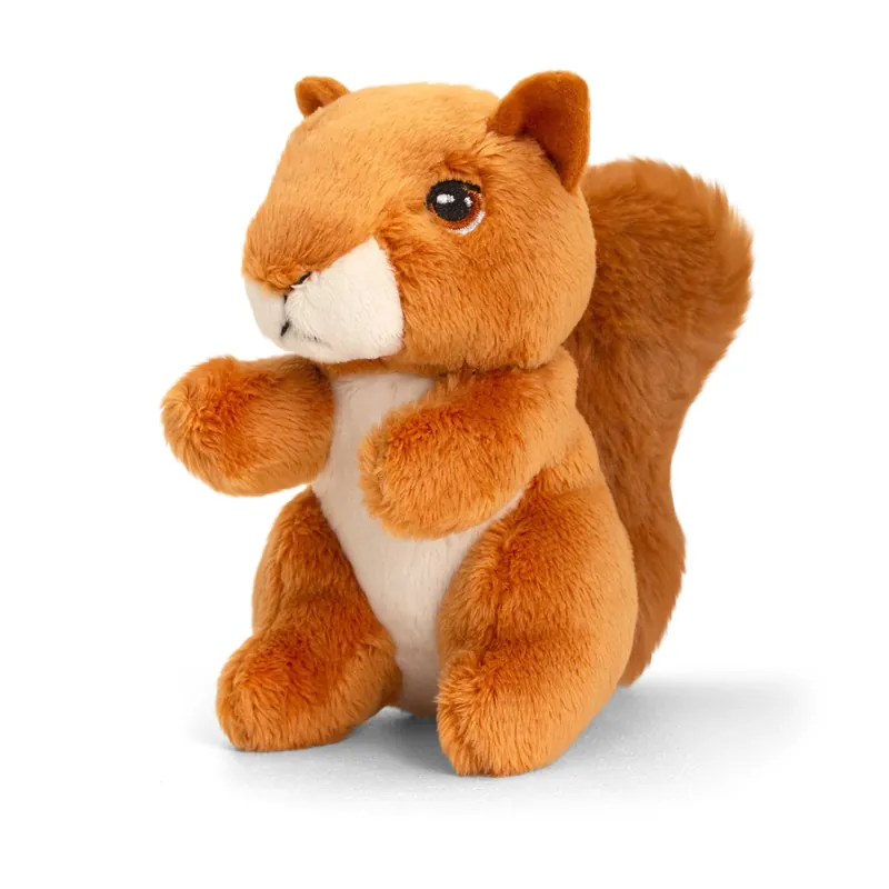 Pluche rode eekhoorn knuffel - 12 cm - zacht dier Korting