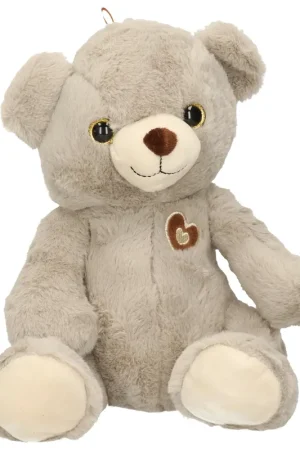 Grijze teddybeer knuffel - pluche - 28 cm - cadeau Alleen Vandaag