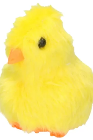 Pluche paaskuikentje - piepend - geel - 7 cm Shop Nu