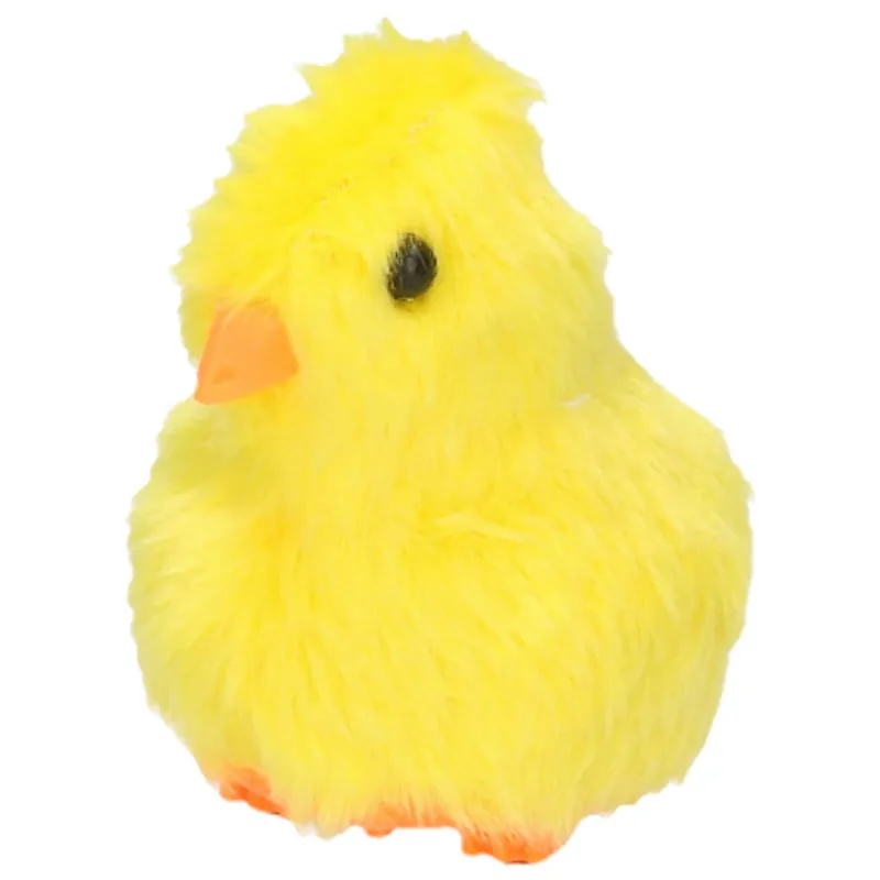 Pluche paaskuikentje - piepend - geel - 7 cm Shop Nu