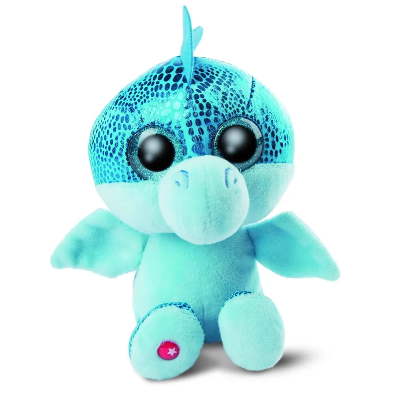 Beperkte Voorraad Nici draak Jet-Jet - pluche knuffel - blauw - 15 cm