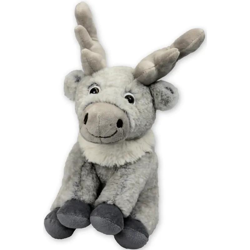 Inware eland rendier knuffel - pluche - grijs - 22 cm Superprijs