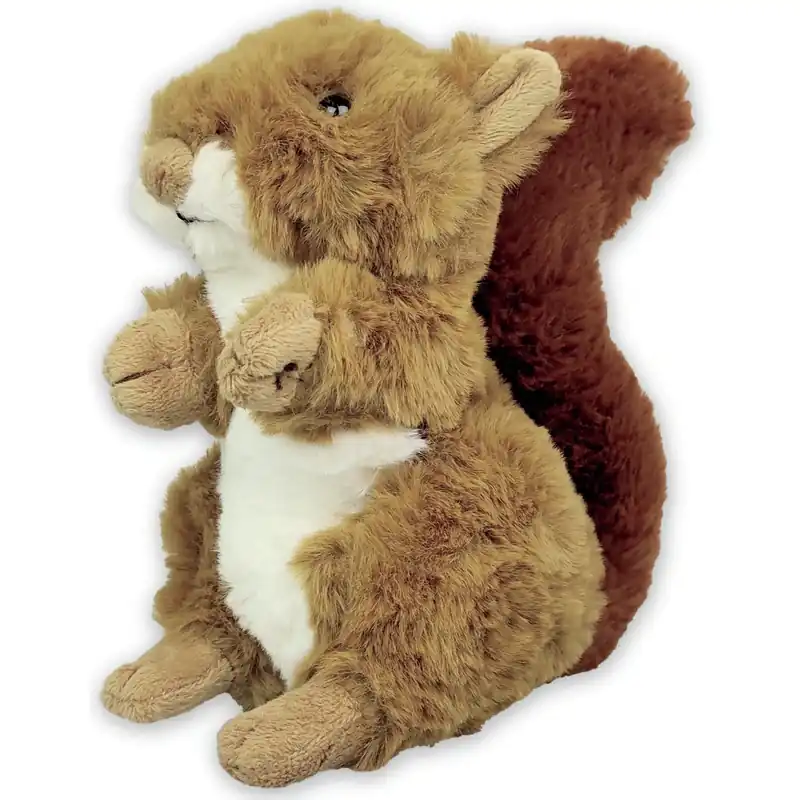 Bestseller Inware eekhoorn knuffel - pluche - rood/bruin - 17 cm