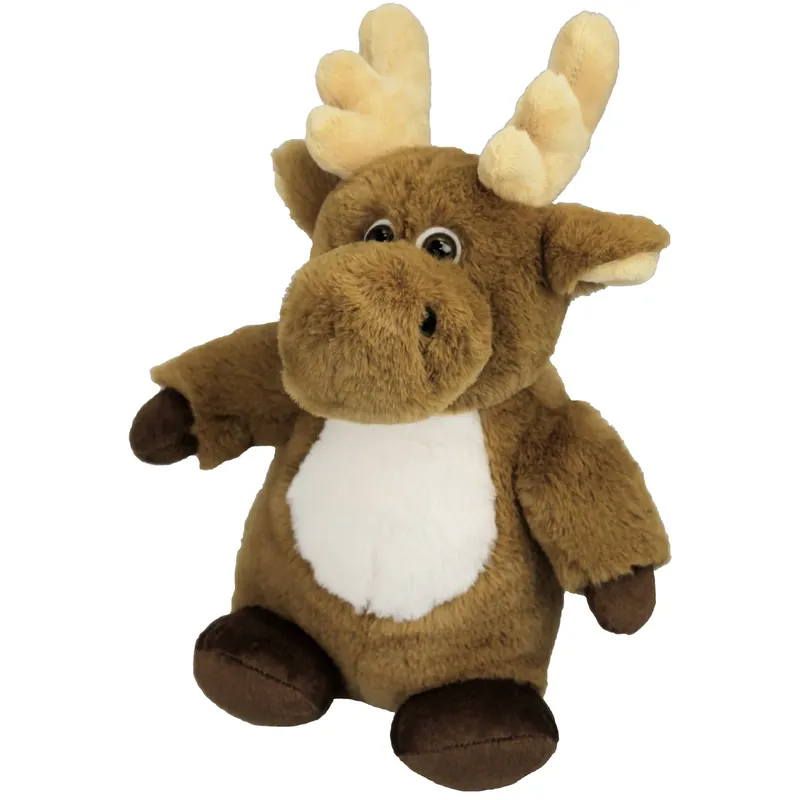 Goedkoop Inware pluche eland rendier knuffel - bruin - staand - 24 cm