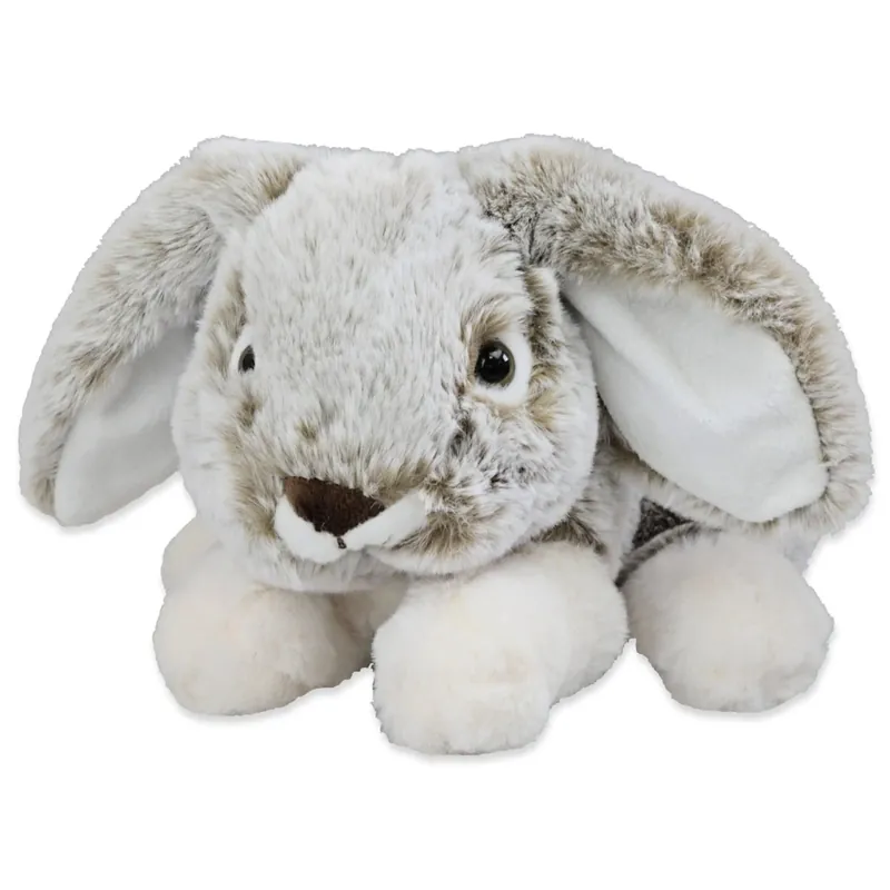 Rechtstreeks Van De Fabrikant Inware pluche konijn/haas knuffel - grijs - liggend - 24 cm