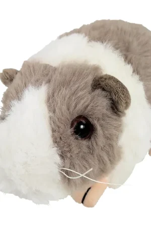 Bestel Nu Inware pluche cavia knuffel - grijs/wit - staand - 15 cm