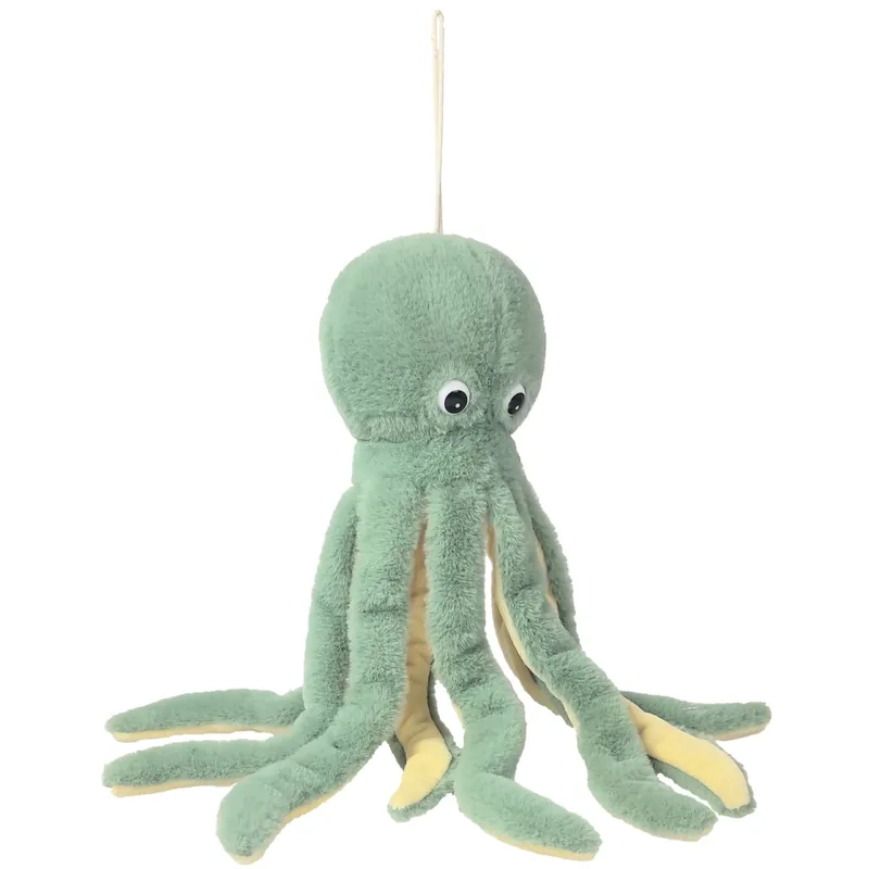 Actieprijs Inware inktvis knuffel - pluche - groen - zwemmend - 36 cm