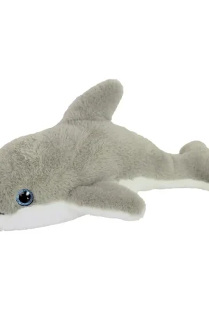Bestseller Inware dolfijn knuffel - pluche - grijs/wit - 32 cm