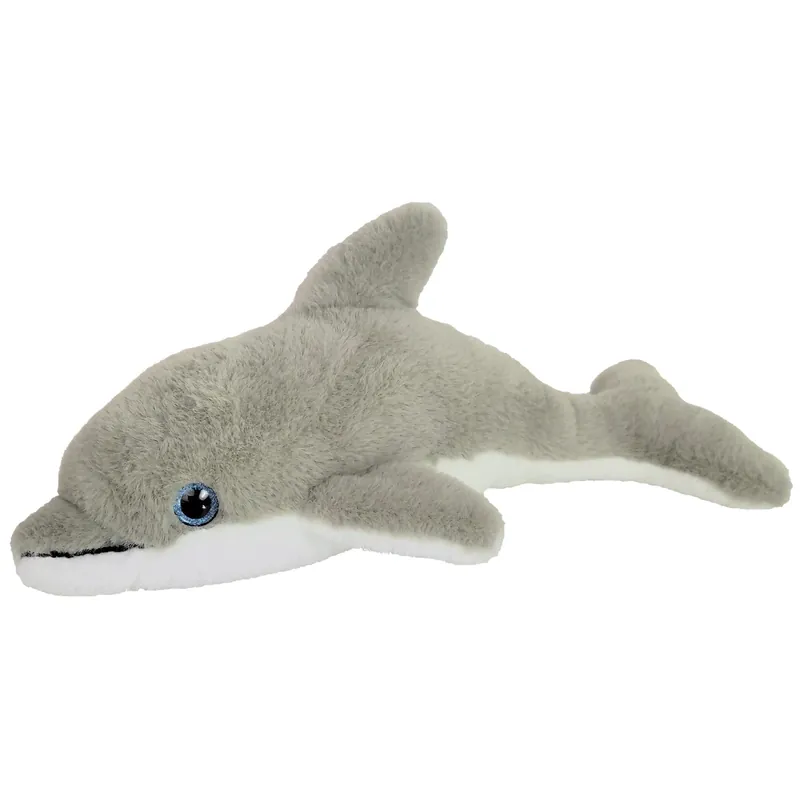 Bestseller Inware dolfijn knuffel - pluche - grijs/wit - 32 cm