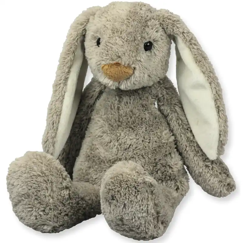 Inware konijn/haas knuffel - pluche - grijs - zittend - 22 cm Lage Kosten