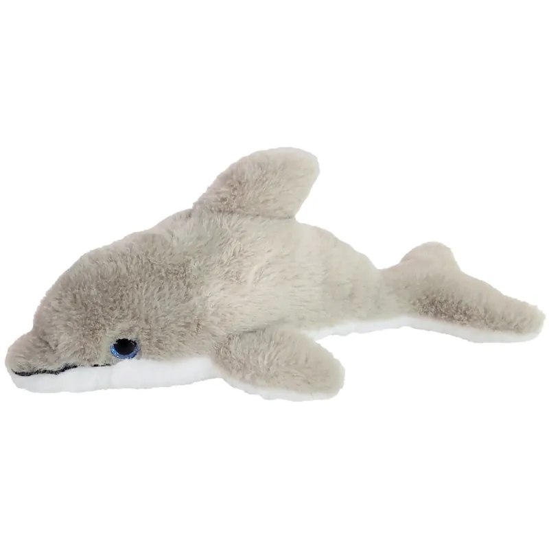 Tijdelijk Beschikbaar Inware dolfijn knuffel - pluche - grijs/wit - 26 cm