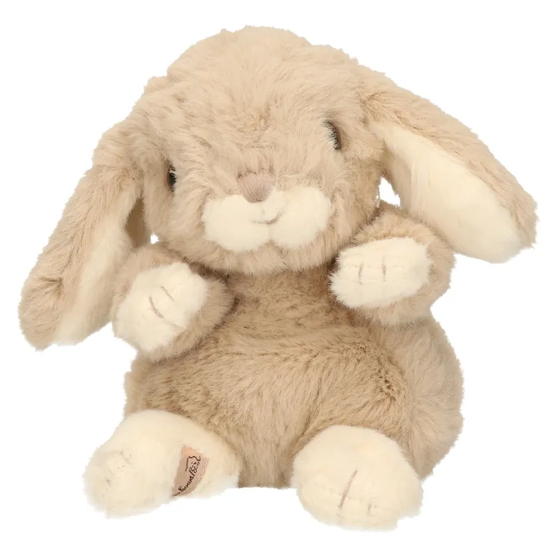 Lage Kosten Bukowski konijn knuffel - beige - zittend - 15 cm - pluche