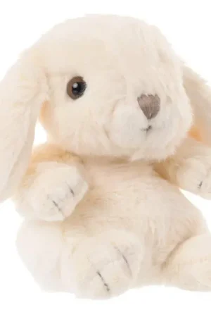 Bukowski konijn knuffel - wit - zittend - 15 cm - pluche Hete Deal