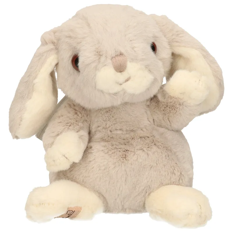 Bukowski konijn knuffel - lichtgrijs - zittend - 15 cm - pluche Beste Prijs