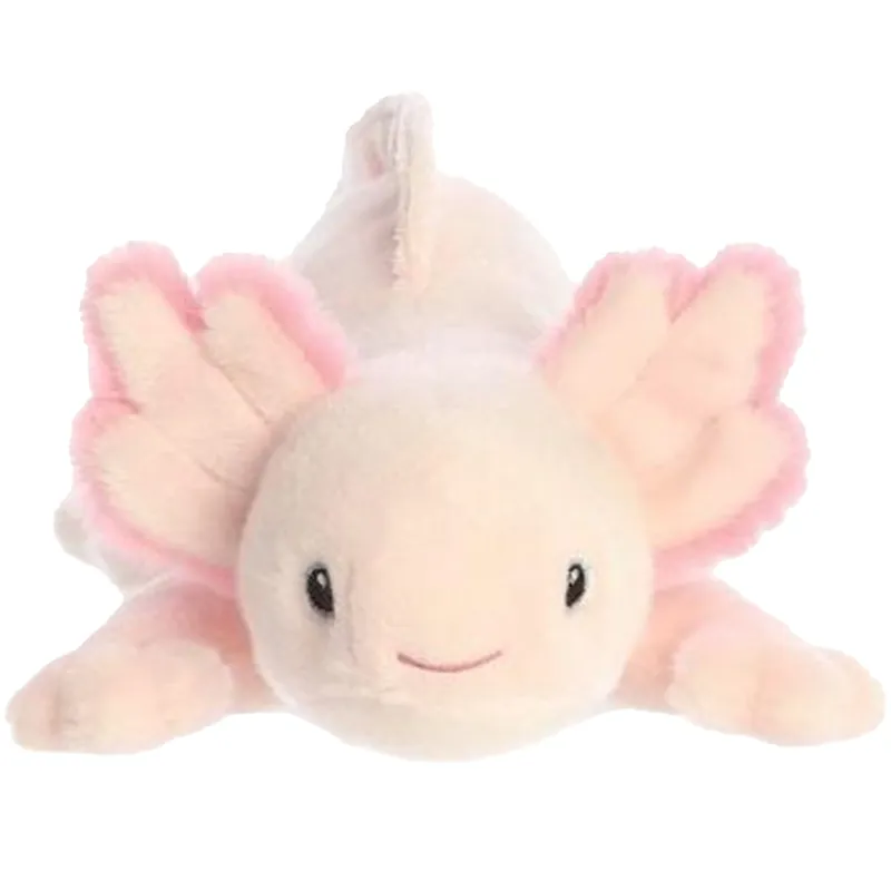 Aanbieding Aurora axolotl knuffel - pluche - roze - 37 cm - Eco Nation