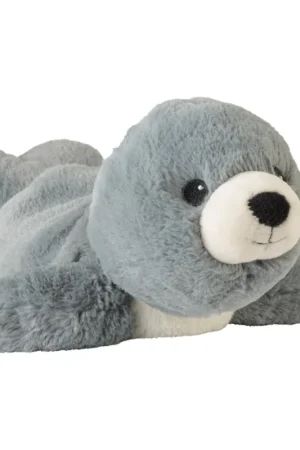 Warmies zeehond warmteknuffel - grijs - 37 cm - magnetronknuffel Hoge Kwaliteit
