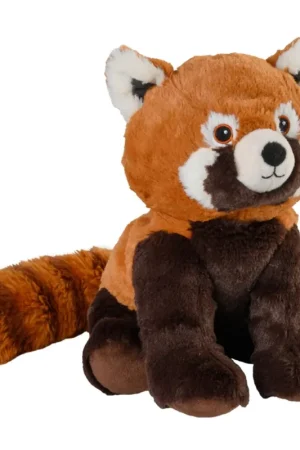 Gecertificeerd Warmies rode panda knuffel - warmteknuffel - 25 cm