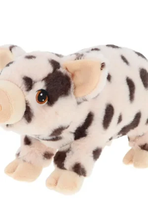 Beperkt Aanbod Keel Toys varken knuffel - roze gevlekt - lopend - 28 cm