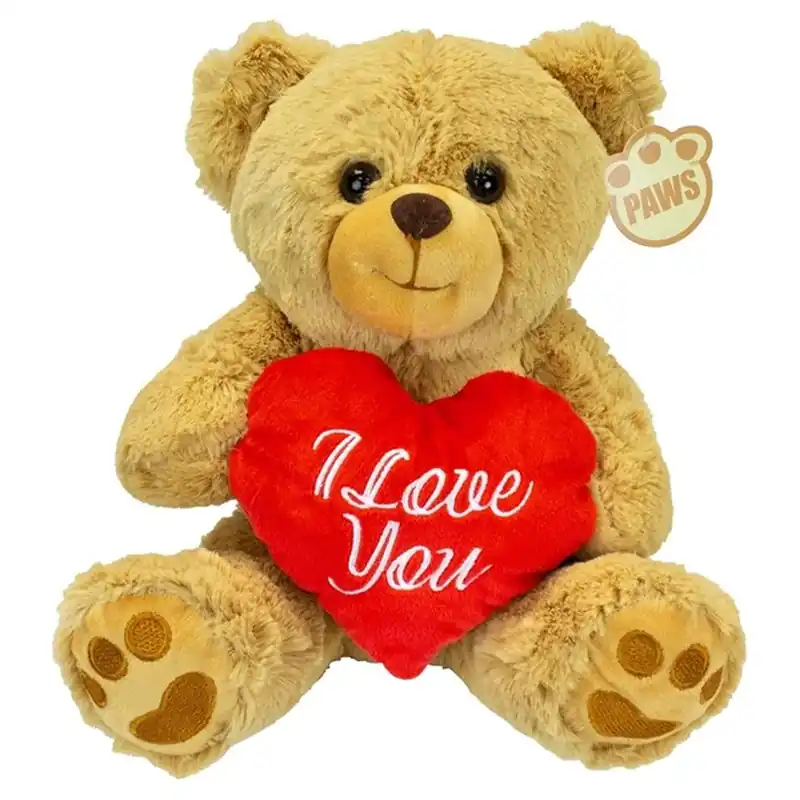 Gratis Retour Dino Puppets Valentijn knuffelbeertje met I Love You hart