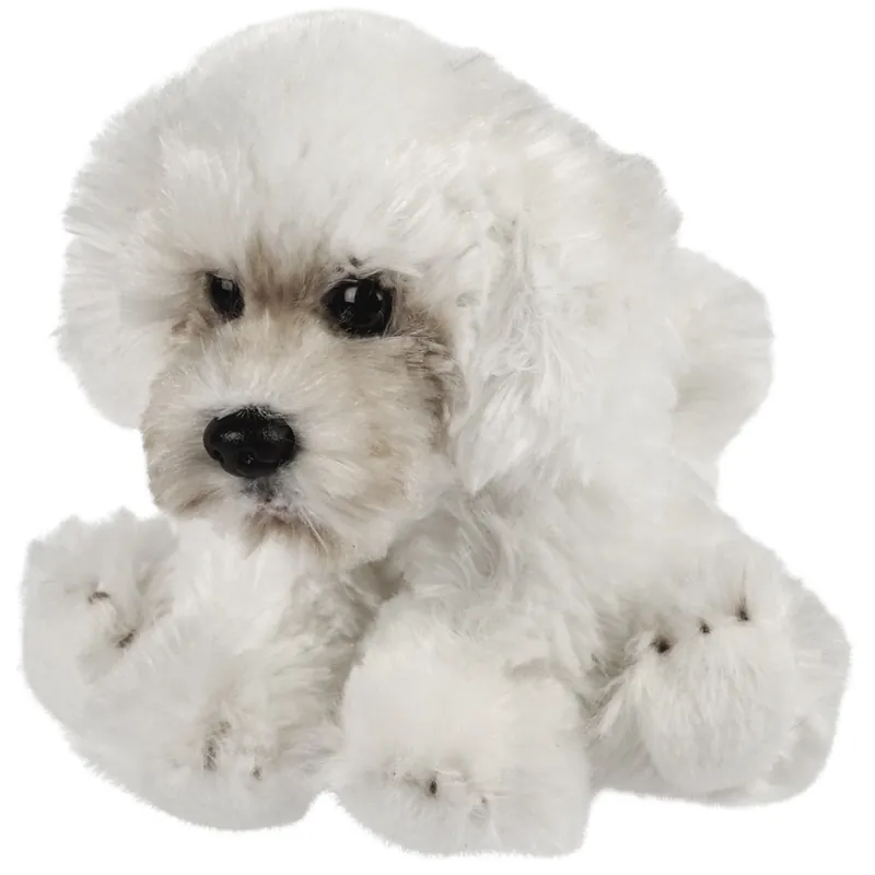 Express Levering Maltezer knuffel hond - pluche - 13 cm - creme wit