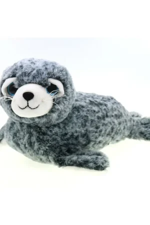 Direct Verzonden Creation zeehond knuffel - pluche - grijs/wit - 30 cm